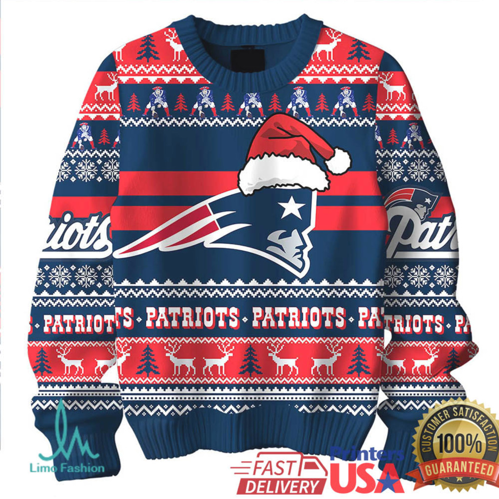 Forever Collectibles NFL Men’s New England Patriots Printed Ugly Sweater Forever Collectibles NFL Men’s New England Patriots Printed Ugly Sweater