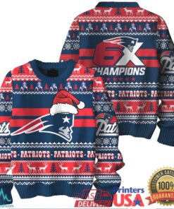 Forever Collectibles NFL Men's New England Patriots Printed Ugly Sweater, hoodie, sweater, long sleeve and tank top Forever Collectibles NFL Men's New England Patriots Printed Ugly Sweater