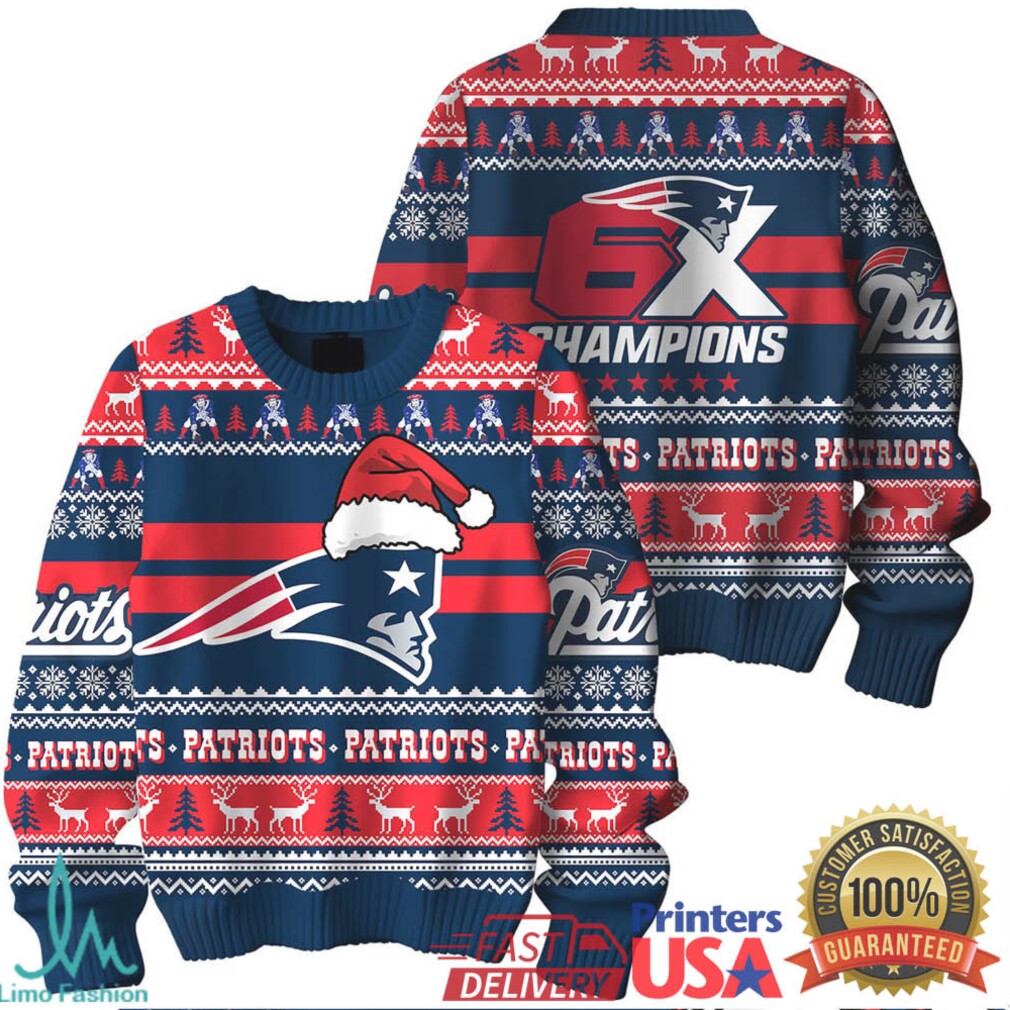Forever Collectibles NFL Men’s New England Patriots Printed Ugly Sweater Forever Collectibles NFL Men’s New England Patriots Printed Ugly Sweater