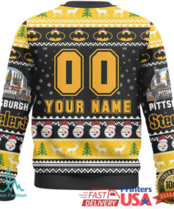 Official Pittsburgh Steelers I Am A Steeler Batman Ugly Christmas Sweater