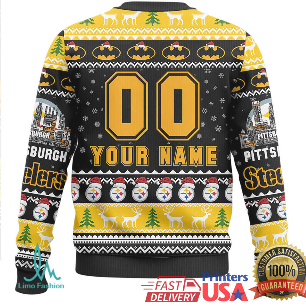 Official Pittsburgh Steelers I Am A Steeler Batman Ugly Christmas Sweater Official Pittsburgh Steelers I Am A Steeler Batman Ugly Christmas Sweater