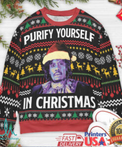 Purify Yourself In Christmas Ugly Christmas Sweatshirt