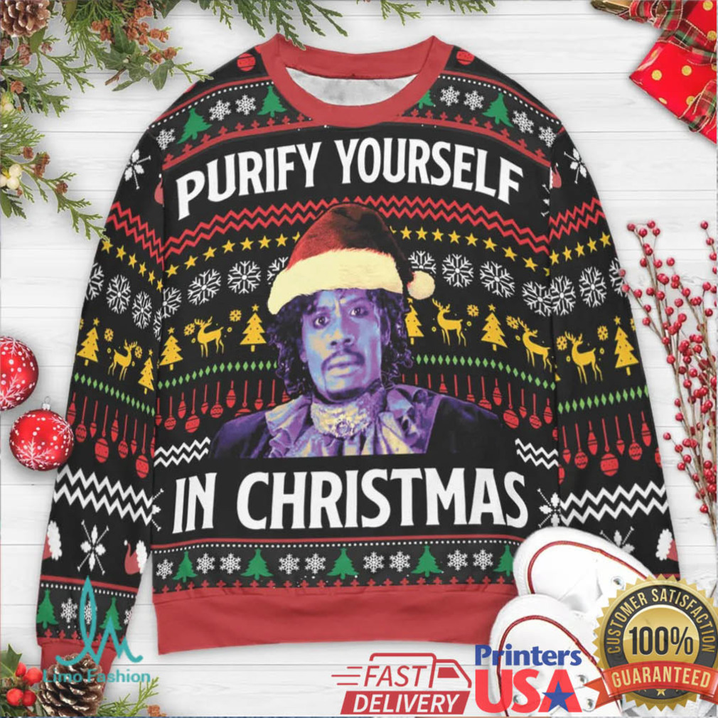 Purify Yourself In Christmas Ugly Christmas Sweatshirt Purify Yourself In Christmas Ugly Christmas Sweatshirt