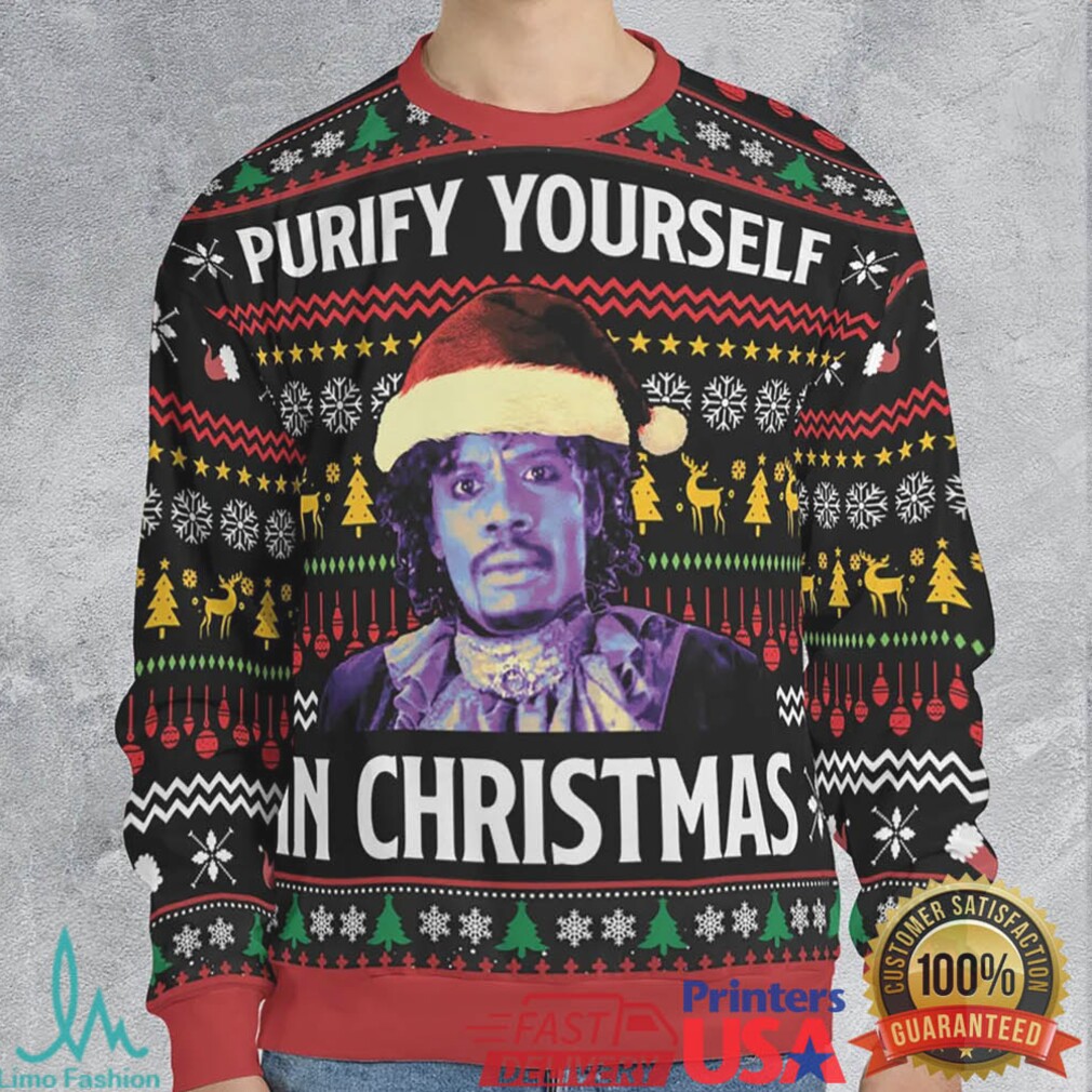Purify Yourself In Christmas Ugly Christmas Sweatshirt Purify Yourself In Christmas Ugly Christmas Sweatshirt